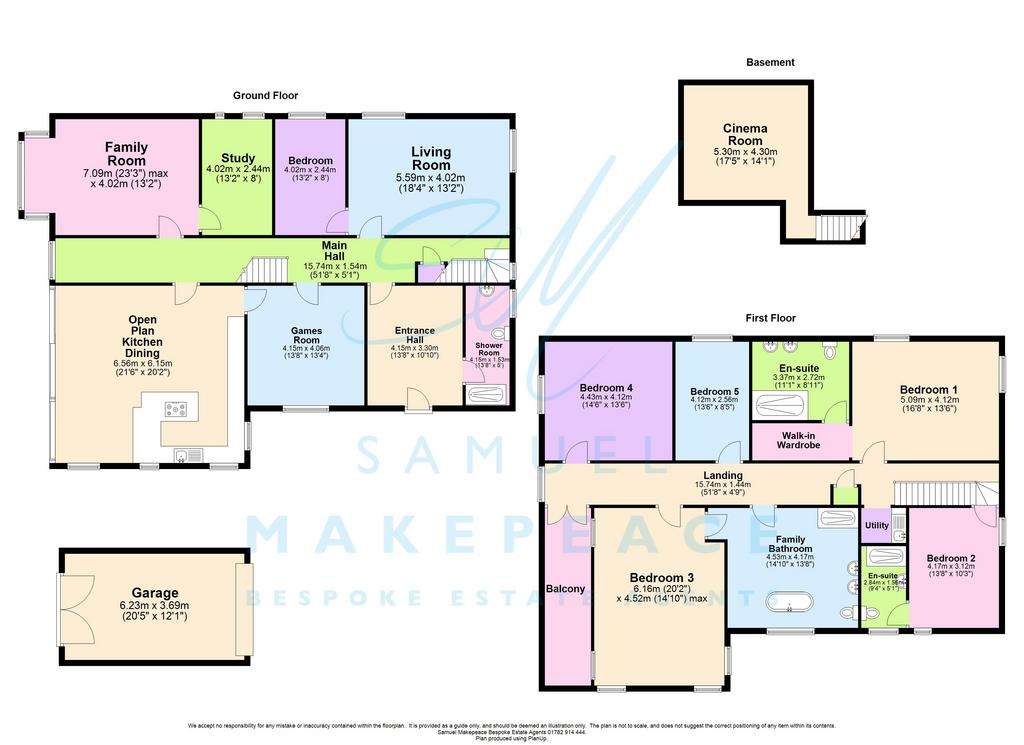 5 bedroom detached house for sale - floorplan