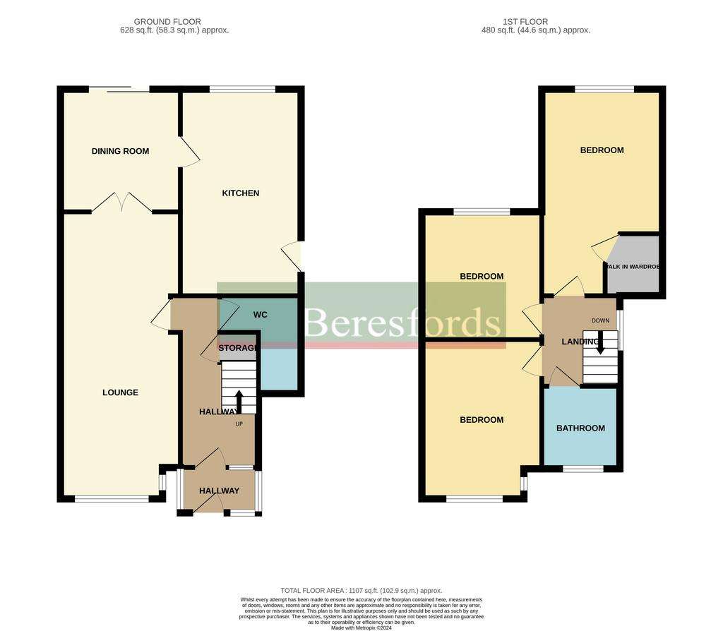 3 bedroom semi-detached house for sale - floorplan