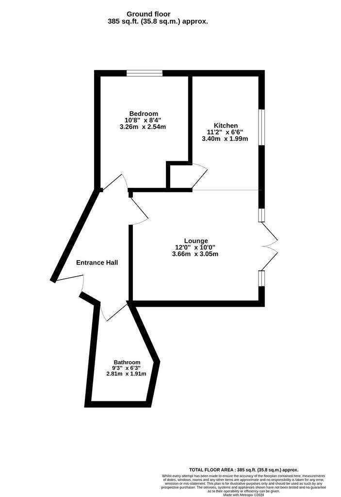 1 bedroom flat for sale - floorplan