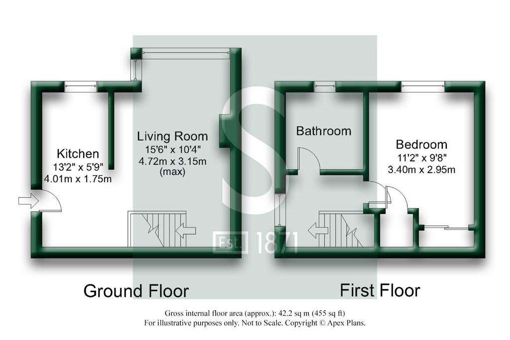 1 bedroom house for sale - floorplan