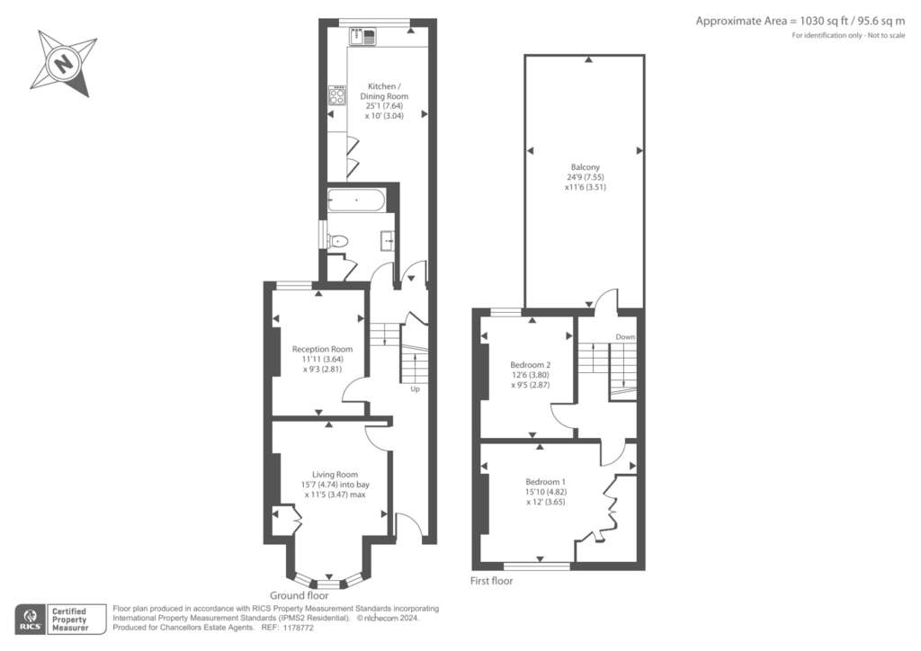 3 bedroom flat to rent - floorplan