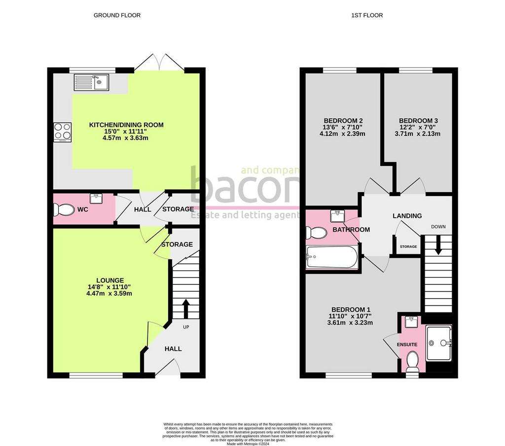 3 bedroom semi-detached house for sale - floorplan