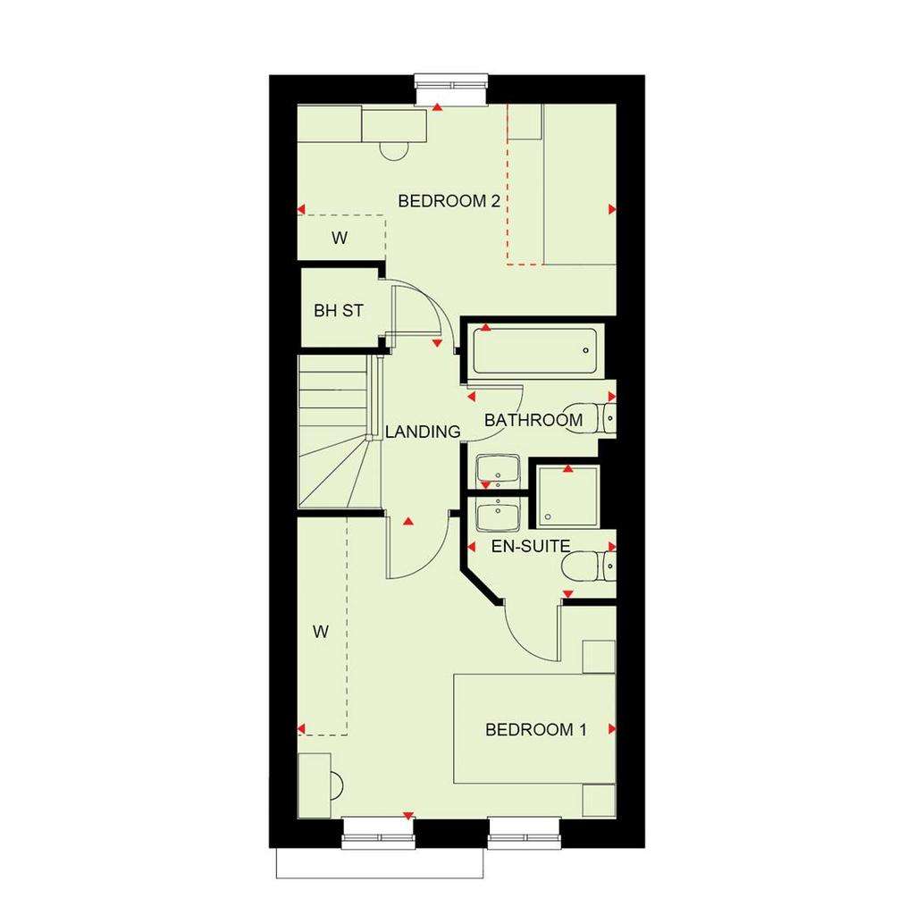 2 bedroom semi-detached house for sale - floorplan