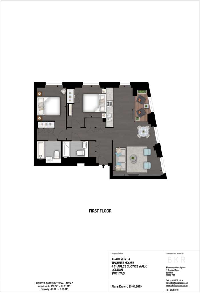 2 bedroom flat to rent - floorplan