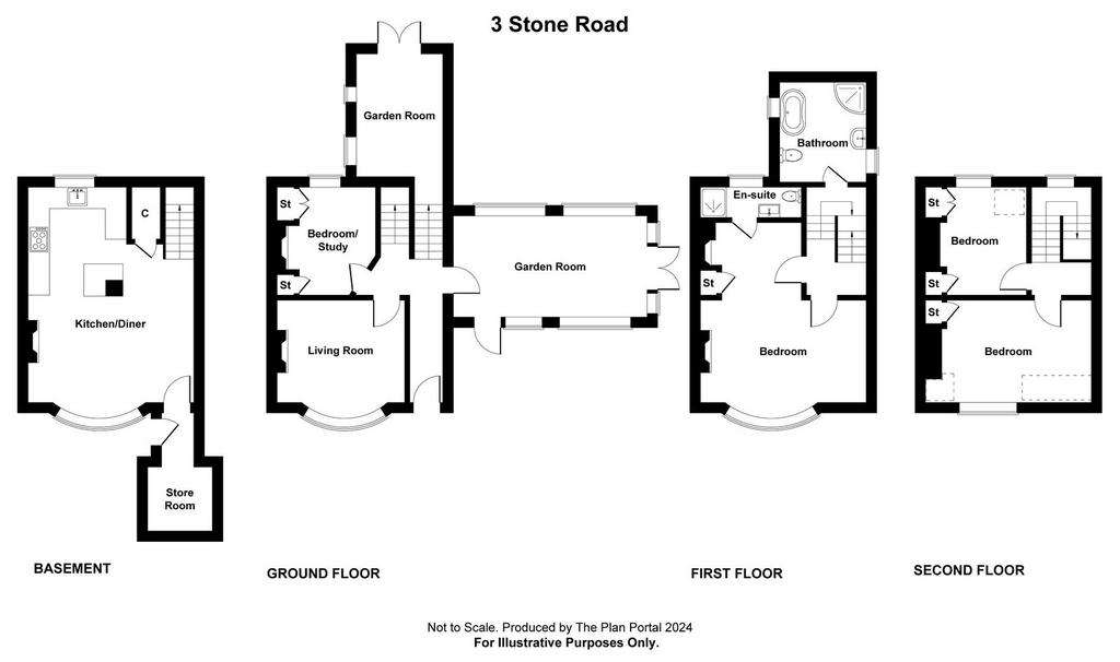 4 bedroom semi-detached house for sale - floorplan