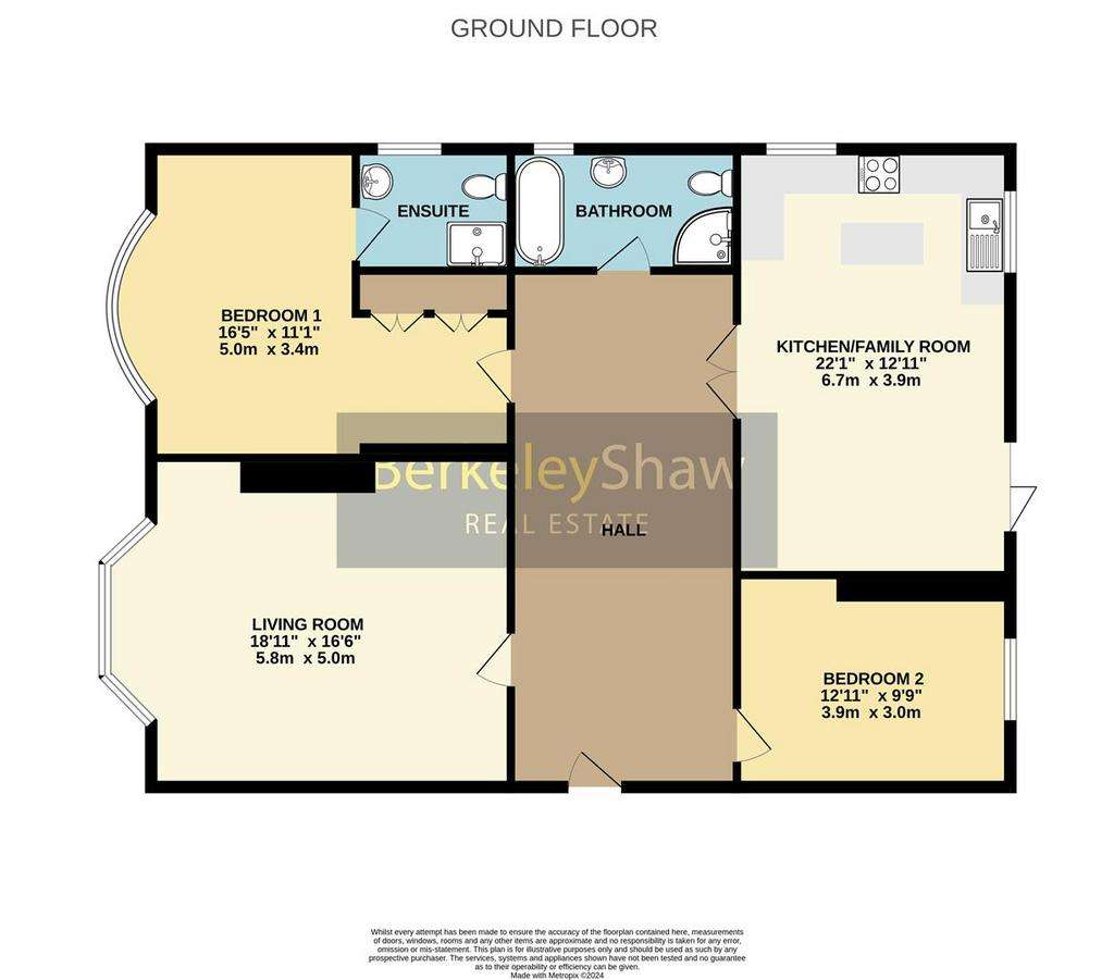 2 bedroom flat to rent - floorplan