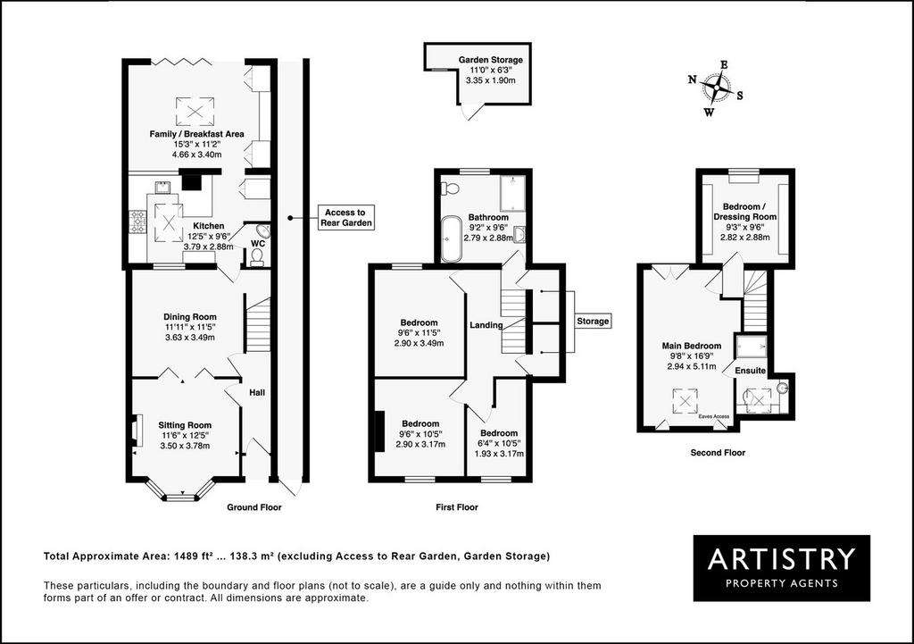 4 bedroom terraced house for sale - floorplan