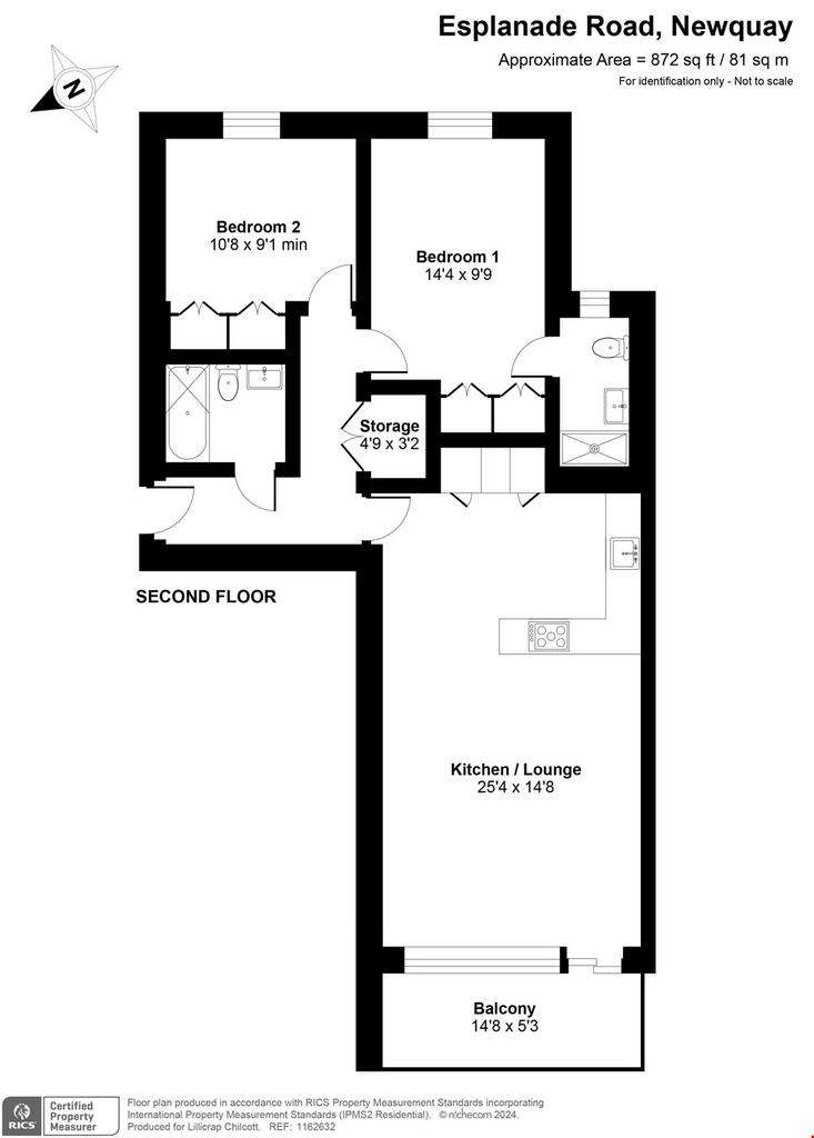 2 bedroom flat for sale - floorplan