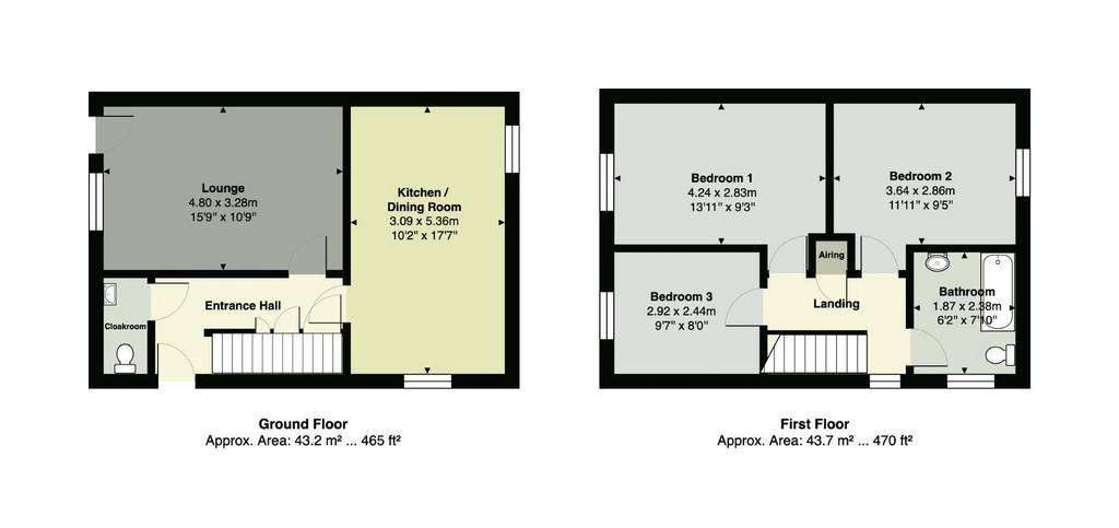 3 bedroom house for sale - floorplan