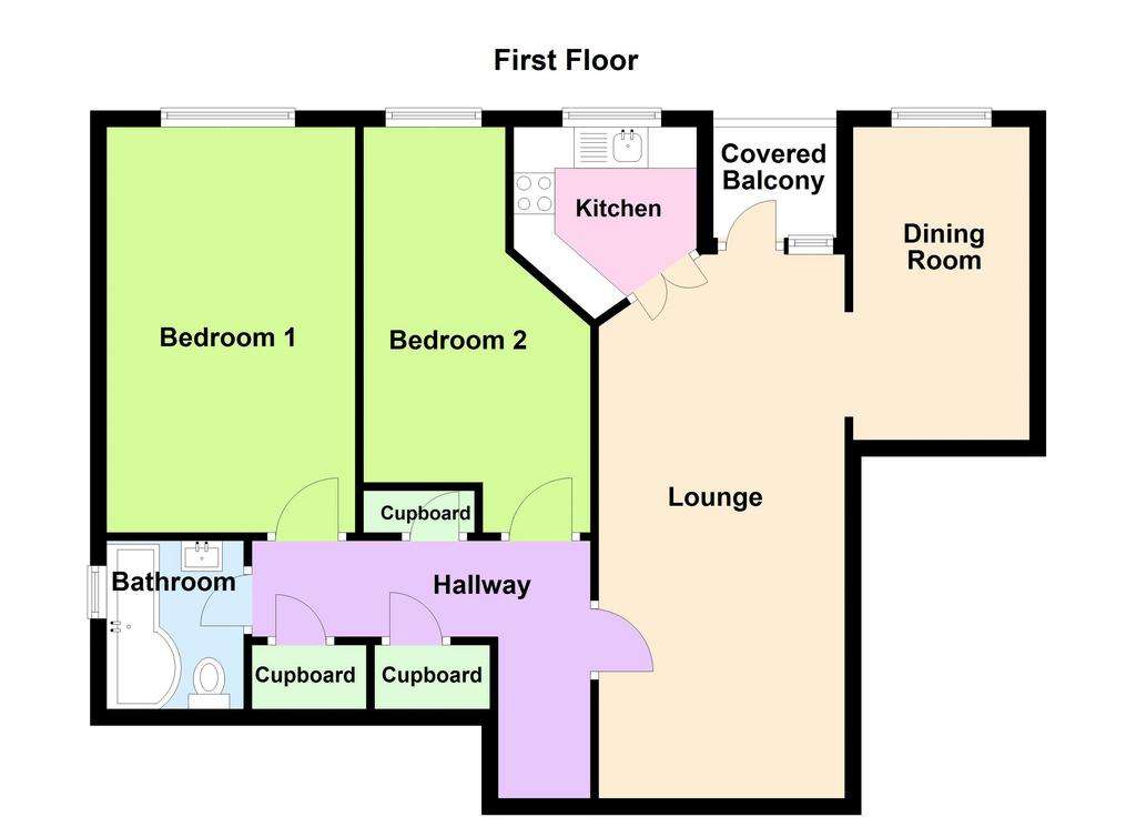 2 bedroom flat for sale - floorplan