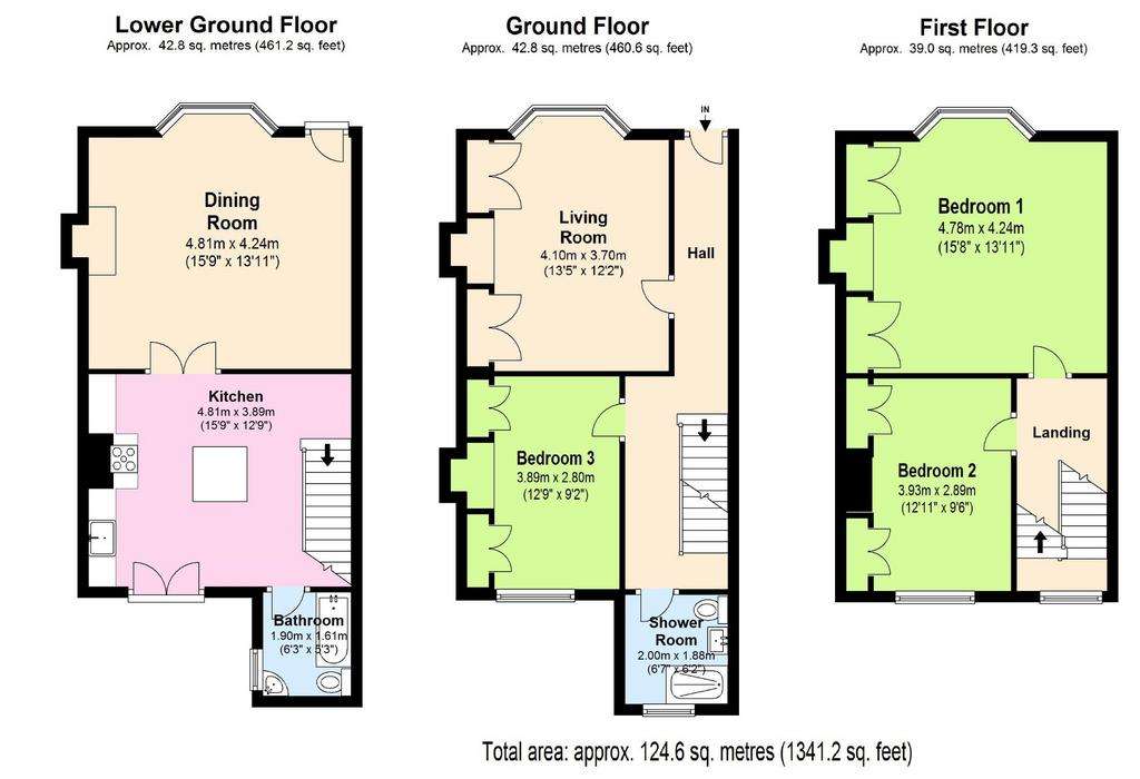 3 bedroom terraced house to rent - floorplan