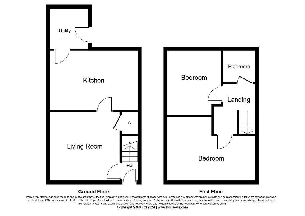 2 bedroom semi-detached house for sale - floorplan