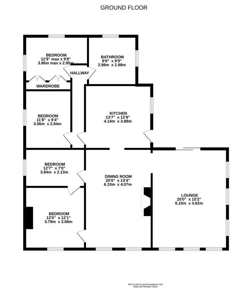 4 bedroom bungalow for sale - floorplan