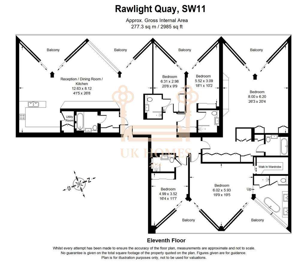 5 bedroom penthouse apartment to rent - floorplan