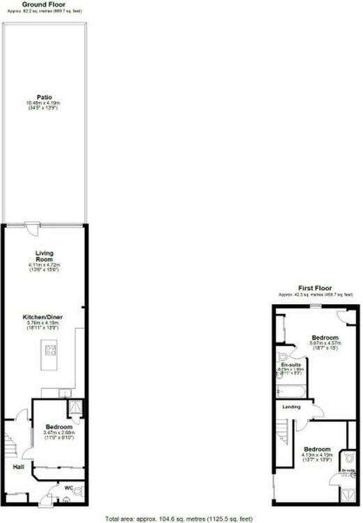 3 bedroom duplex apartment for sale - floorplan