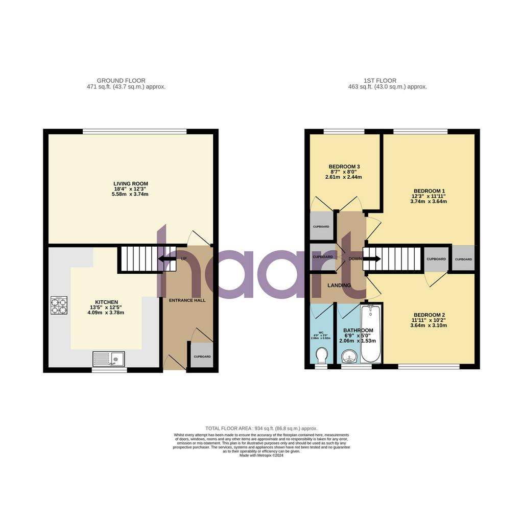 3 bedroom maisonette for sale - floorplan