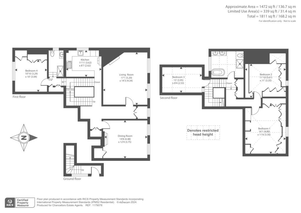 3 bedroom flat to rent - floorplan