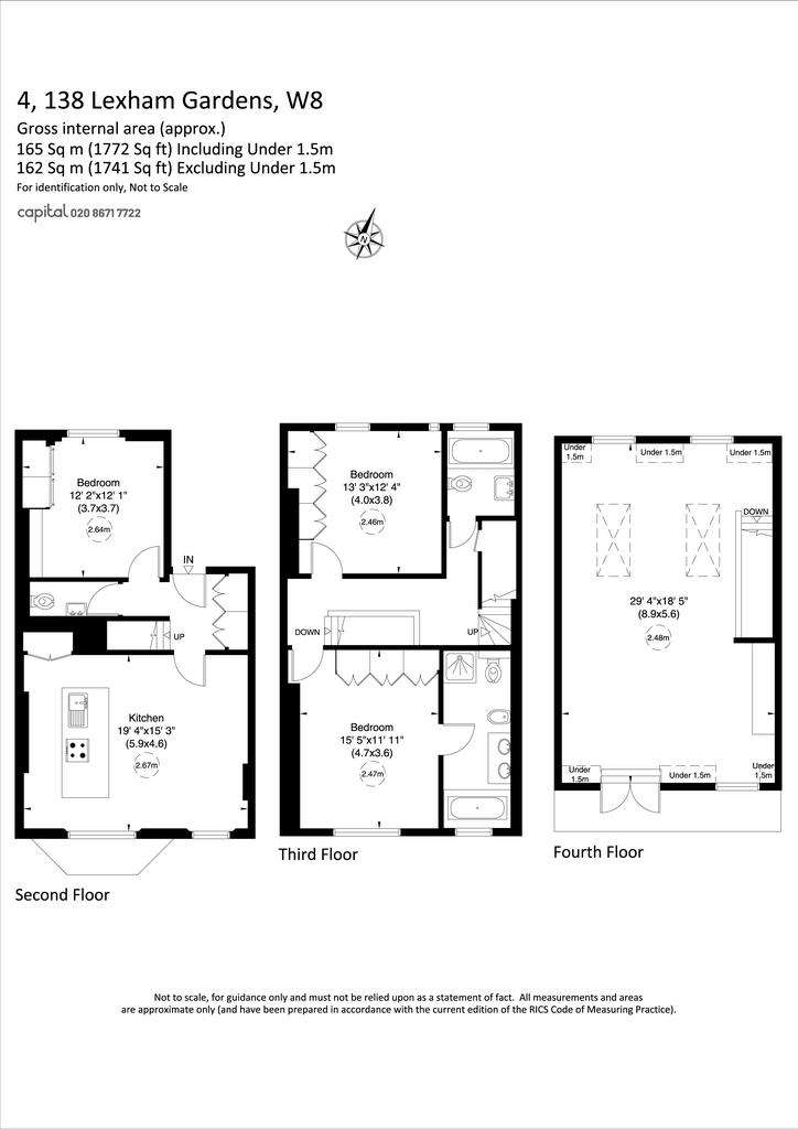 3 bedroom triplex to rent - floorplan