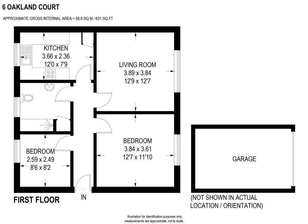 2 bedroom flat for sale - floorplan