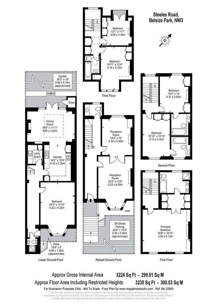 5 bedroom semi-detached house to rent - floorplan