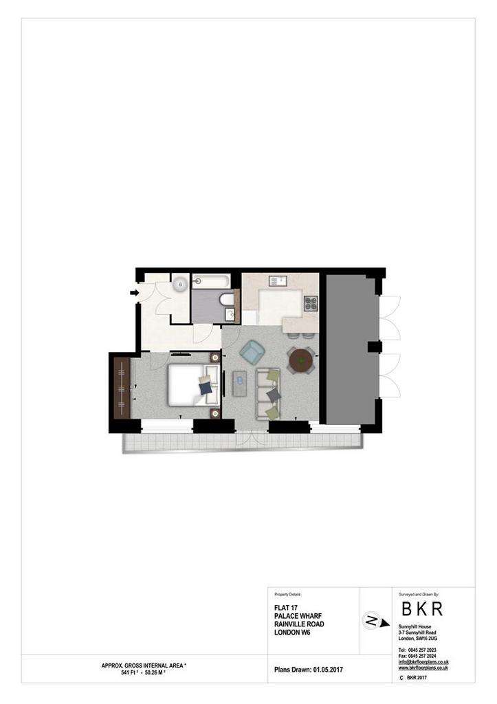 1 bedroom flat to rent - floorplan