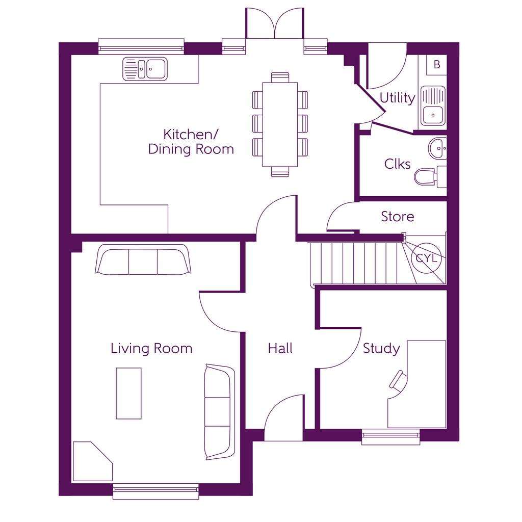 4 bedroom detached house for sale - floorplan