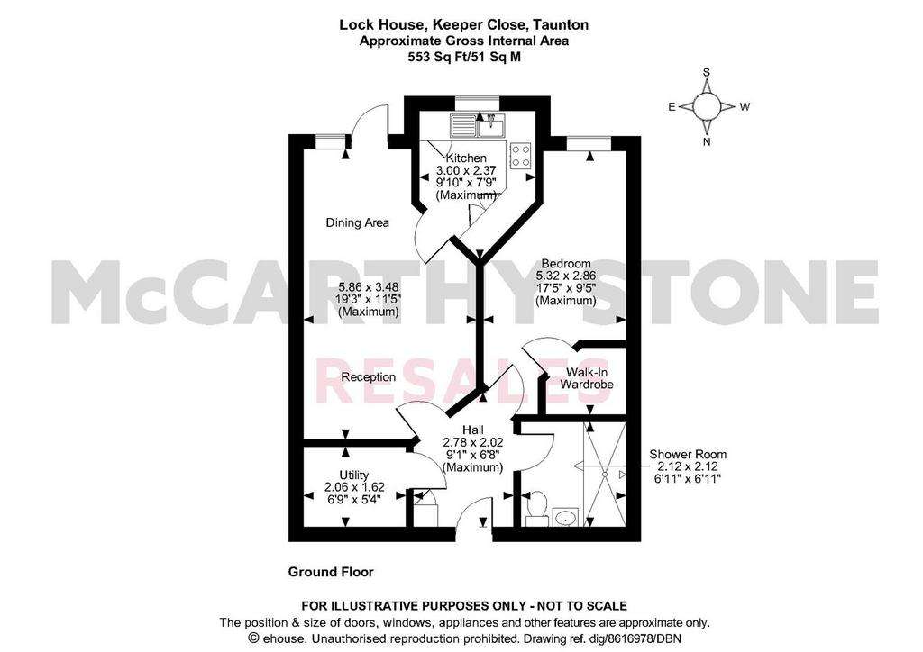 1 bedroom flat for sale - floorplan