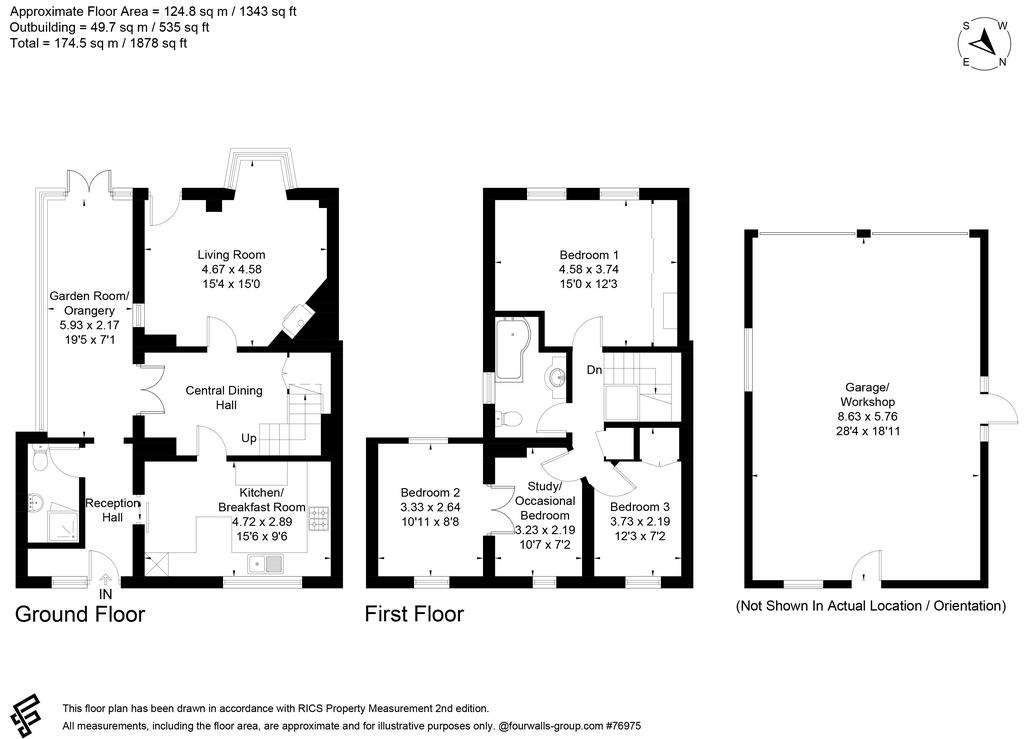 3 bedroom semi-detached house for sale - floorplan