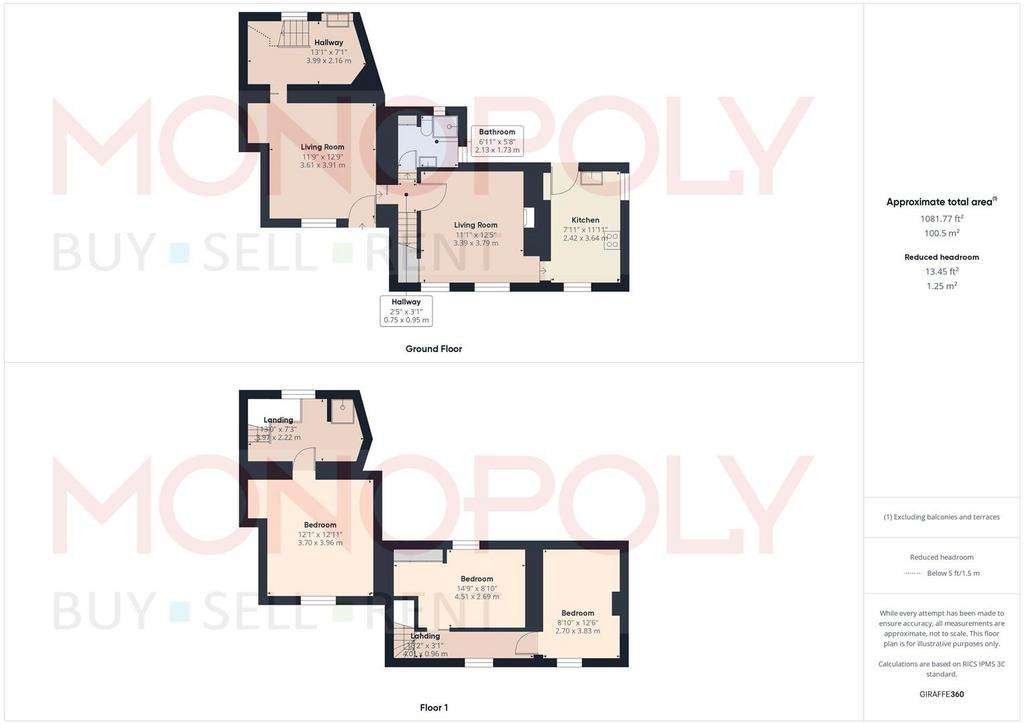 3 bedroom detached house for sale - floorplan