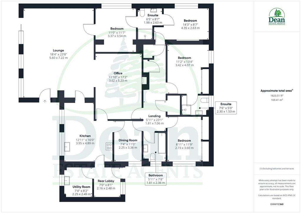 4 bedroom detached bungalow for sale - floorplan