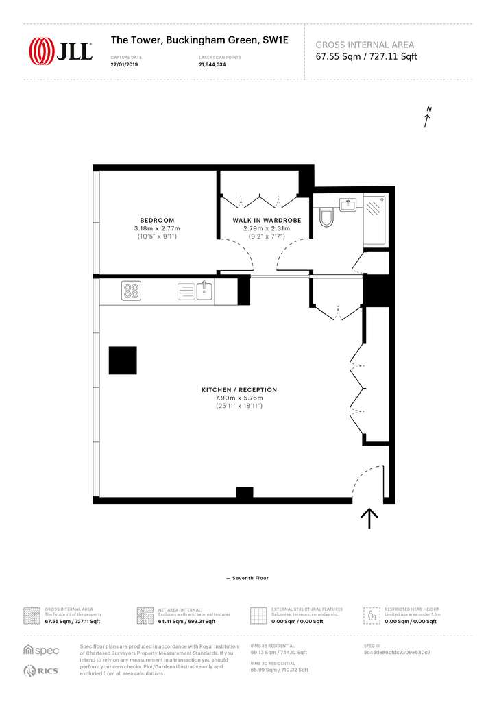 1 bedroom flat to rent - floorplan