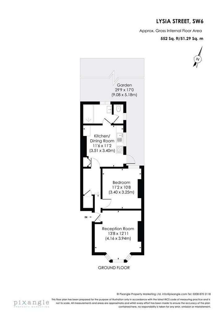 1 bedroom flat to rent - floorplan