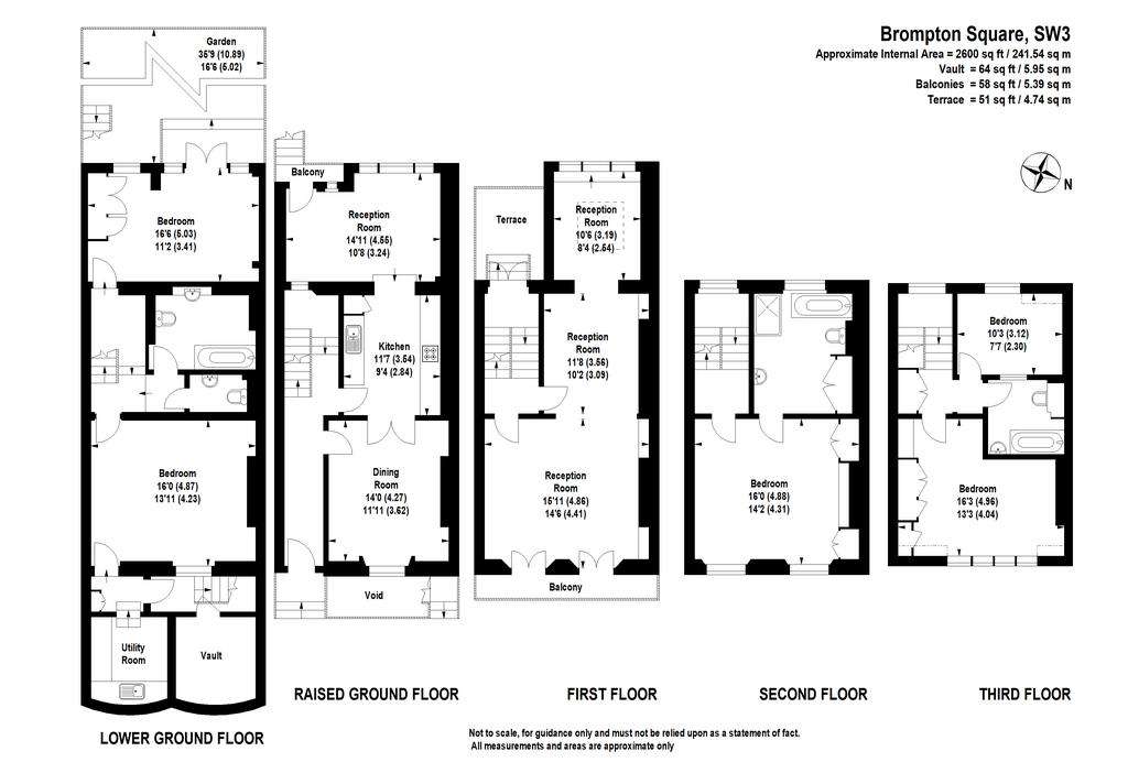 5 bedroom terraced house to rent - floorplan