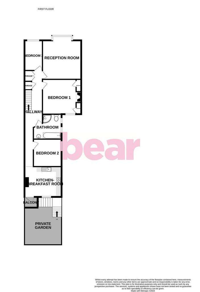 3 bedroom flat for sale - floorplan