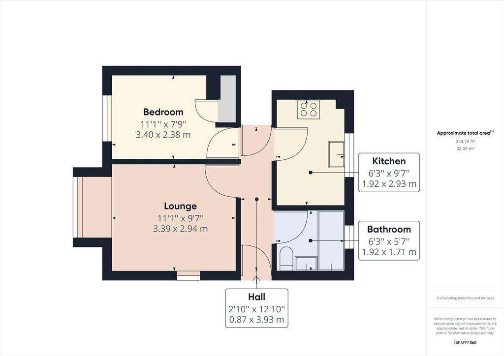 1 bedroom maisonette to rent - floorplan