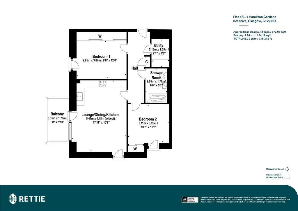 2 bedroom flat for sale - floorplan