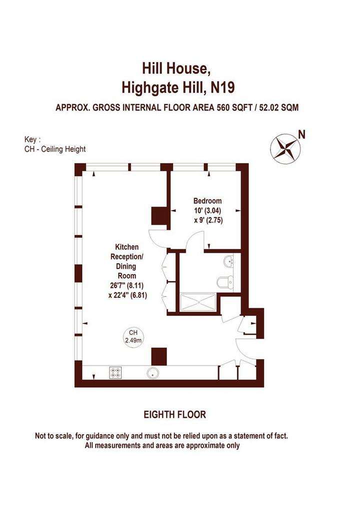 1 bedroom flat for sale - floorplan