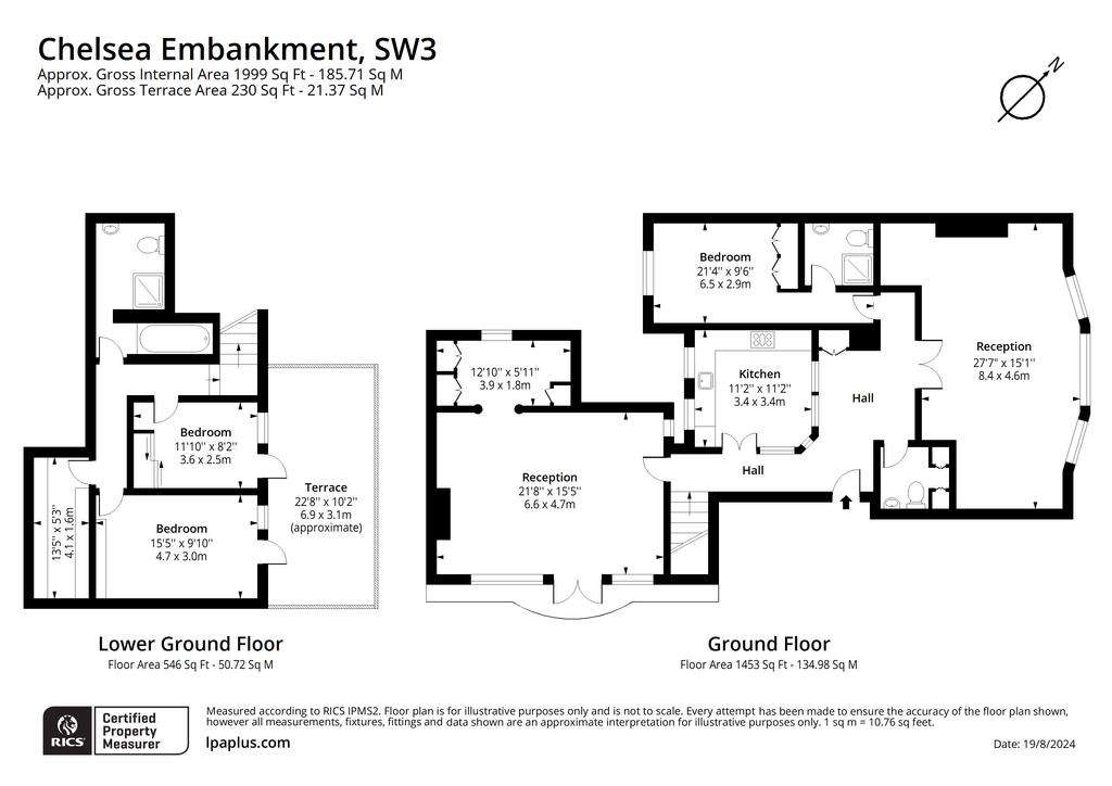 3 bedroom flat to rent - floorplan