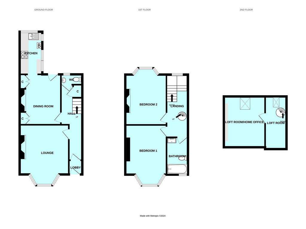 2 bedroom terraced house for sale - floorplan