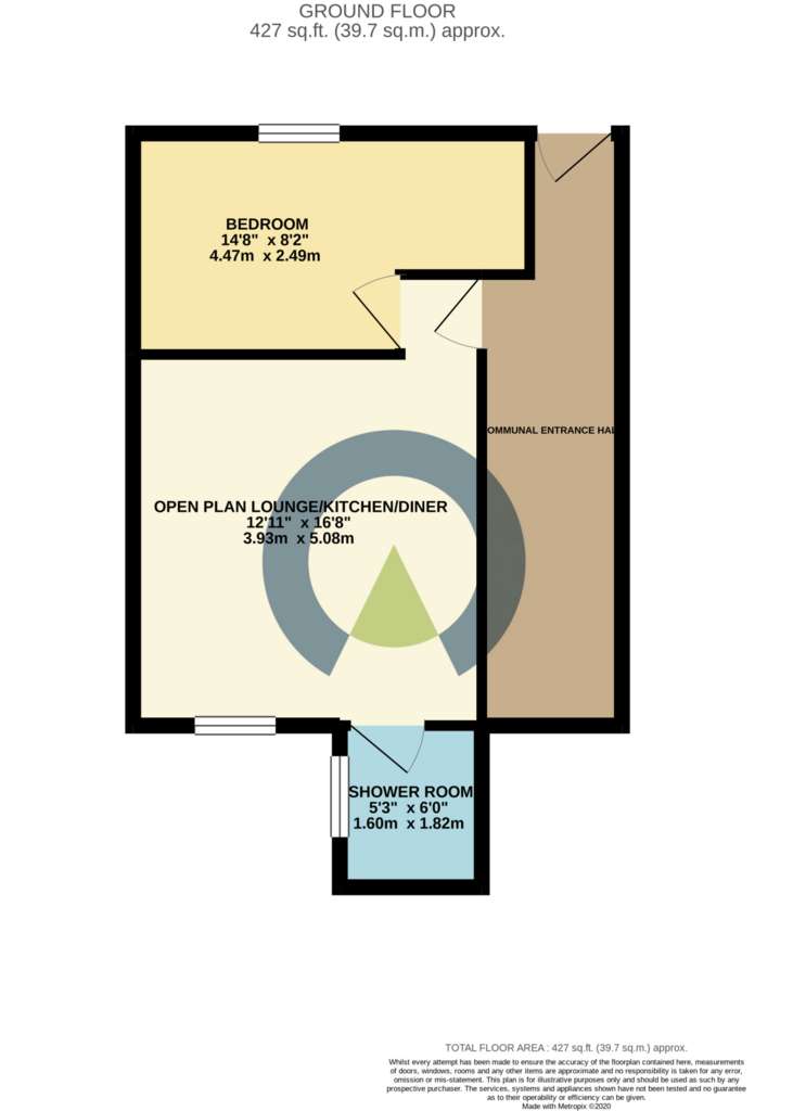 1 bedroom flat to rent - floorplan