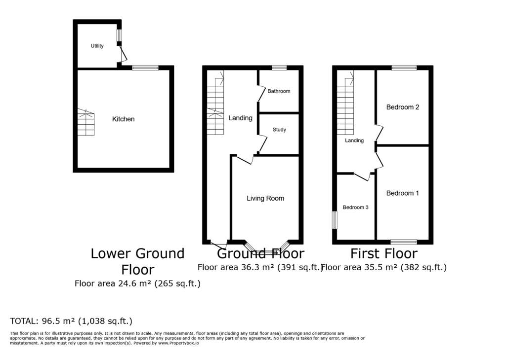 3 bedroom terraced house for sale - floorplan