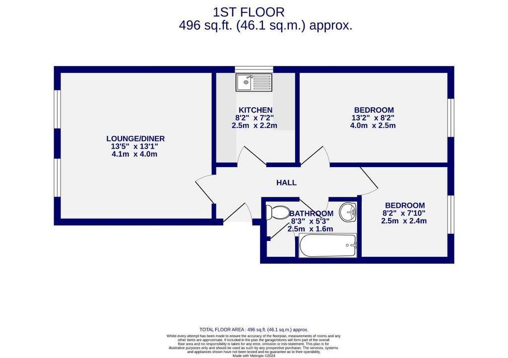 2 bedroom flat for sale - floorplan