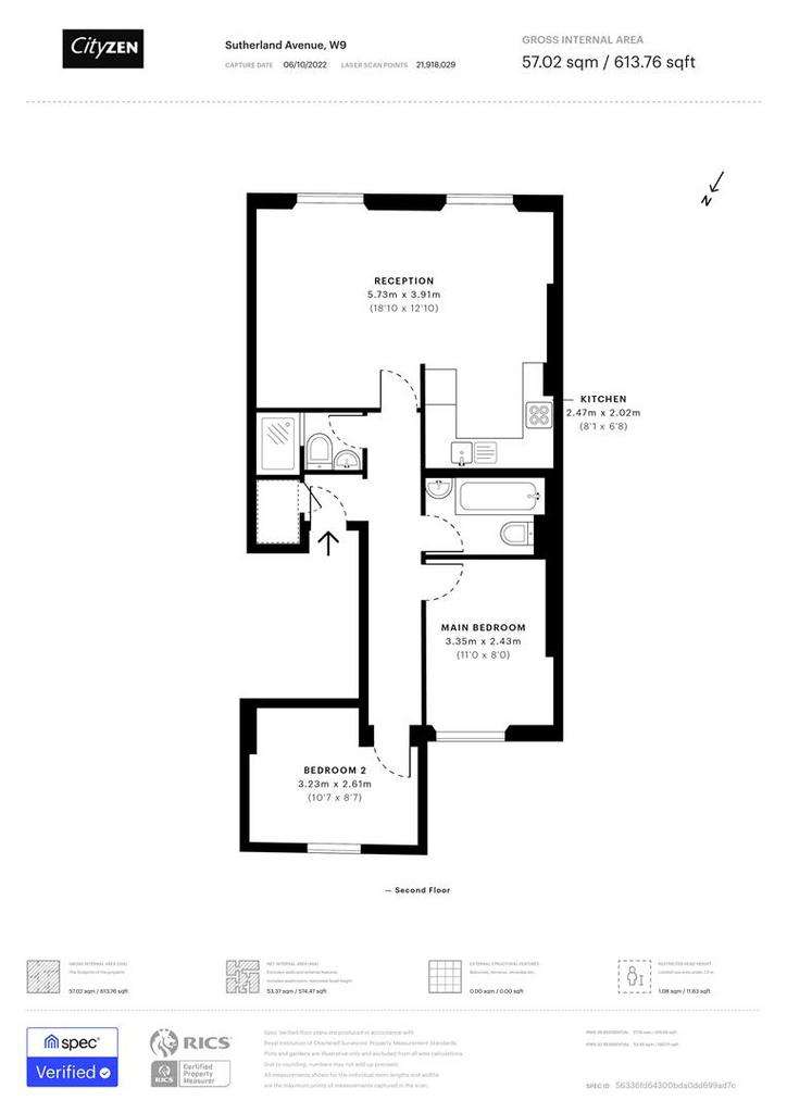 2 bedroom house to rent - floorplan