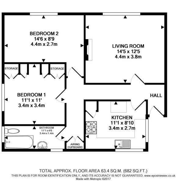 2 bedroom flat for sale - floorplan