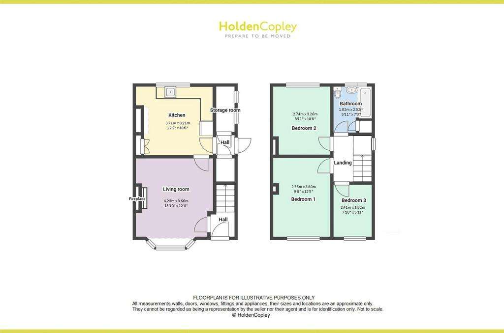 3 bedroom semi-detached house for sale - floorplan