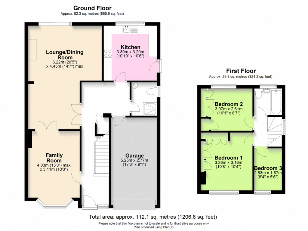 3 bedroom semi-detached house for sale - floorplan