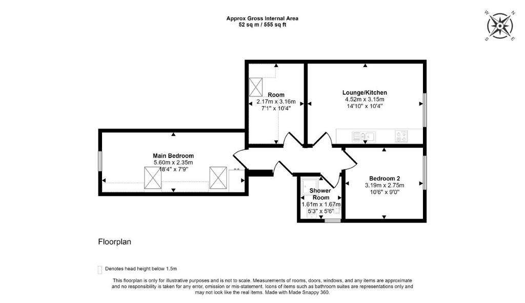 2 bedroom flat for sale - floorplan