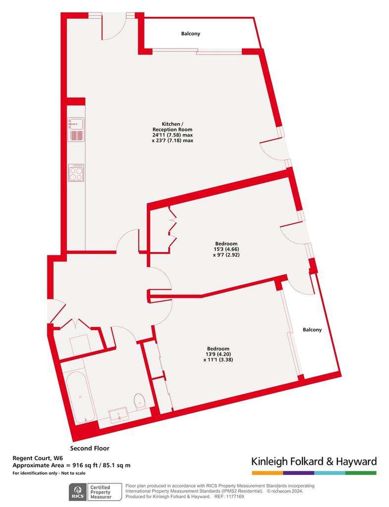 2 bedroom flat for sale - floorplan