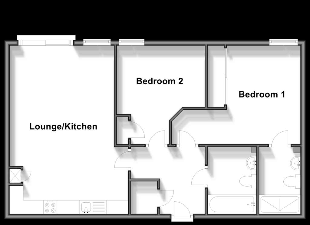 2 bedroom flat for sale - floorplan