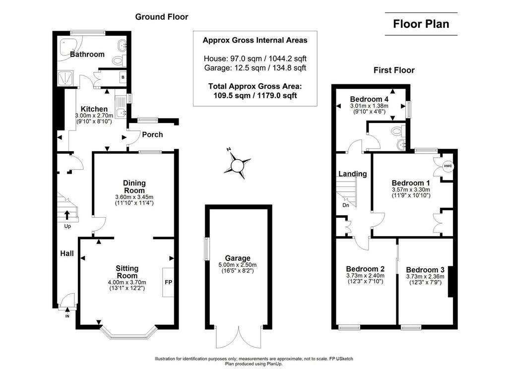 4 bedroom semi-detached house for sale - floorplan